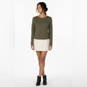 Aerie Olive Green Cropped Top. Size Small . LTOP841